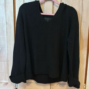 Nili lotan 100 percent black cashmere hoodie.